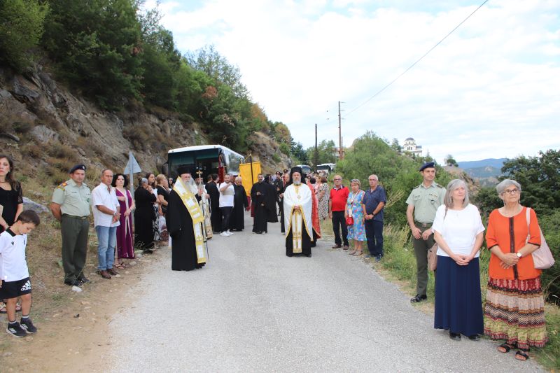 Υποδοχή Ιερού Λειψάνου Αγίου Εφραίμ Ν. Μάκρης στην Ιερά Μονή Μεταμορφώσεως του Σωτήρος Πρασινάδας Παρανεστίου. 